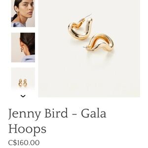 Jenny Bird Gold Gala Hoops